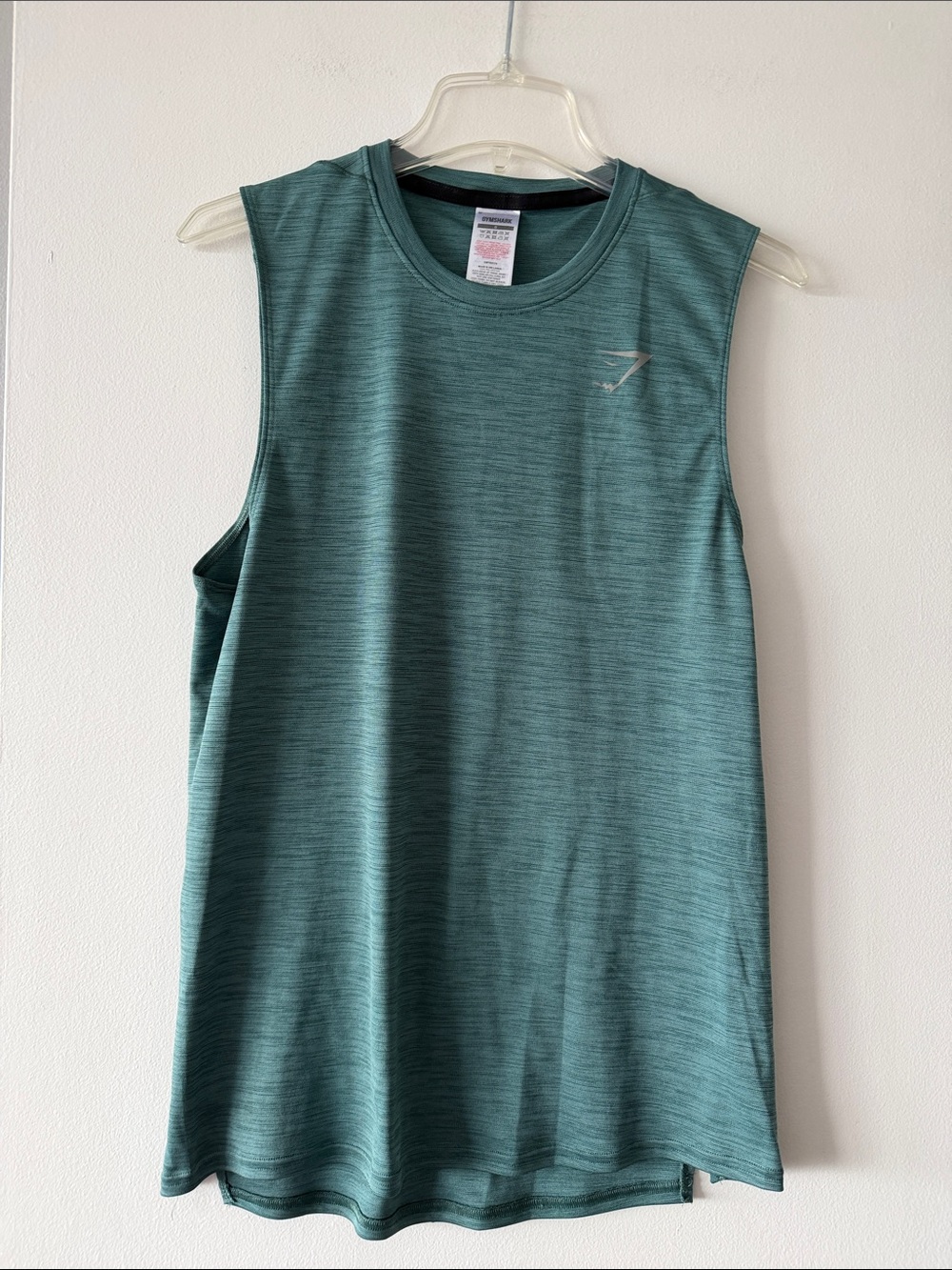 Gymshark Teal Green Sleeveless Performance Training Tank Top Size Small EUC